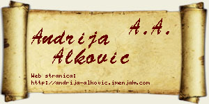 Andrija Alković vizit kartica